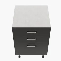 Meuble de cuisine bas Casserolier - 60 cm - Caisson coloris Lino