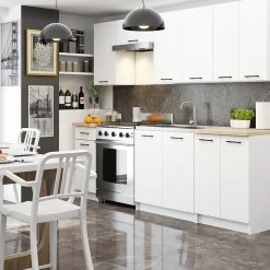 Meuble de cuisine haut AKORD W40 H720 Blanche 1 porte, 2 étagères 72x40x30 cm