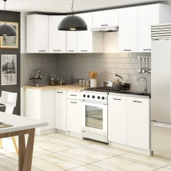 Meuble de cuisine haut AKORD W40 H720 Blanche 1 porte, 2 étagères 72x40x30 cm