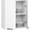 Meuble de cuisine haut AKORD W60 H720 Blanche 2 portes, 2 étagères 72x60x30 cm
