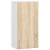 Meuble de cuisine haut AKORD W40 LIMA modulable Blanc 40 cm 1 porte façade Chêne Sonoma 2 étagères 40x30,5x72 cm