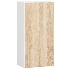 Meuble de cuisine haut AKORD W40 LIMA modulable Blanc 40 cm 1 porte façade Chêne Sonoma 2 étagères 40x30,5x72 cm