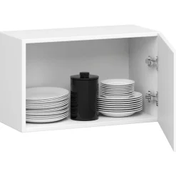 Meuble de cuisine haut AKORD W60 hotte OLIWIA modulable Blanc 60 cm 1 porte couleur Blanc 1 étagère 60x30x29 cm