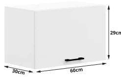 Meuble de cuisine haut AKORD W60 hotte OLIWIA modulable Blanc 60 cm 1 porte couleur Blanc 1 étagère 60x30x29 cm