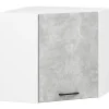 Meuble de cuisine haut AKORD W60 OLIWIA modulable Blanc 60 cm 1 porte façade Béton 2 étagères 60x30x58 cm