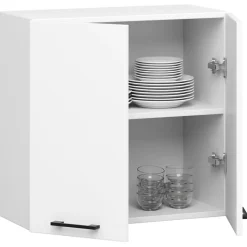 Meuble de cuisine haut AKORD W60 OLIWIA modulable Blanc 60 cm 2 portes façade Blanche 2 étagères 60x30x58 cm
