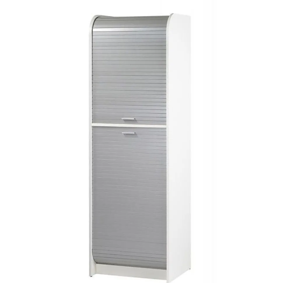 Meuble de Cuisine Micro-onde Blanc Alu 6 Niches L 58,2 H 180,7 P 47cm - L 58.2 x l 47 x H 180.7 cm