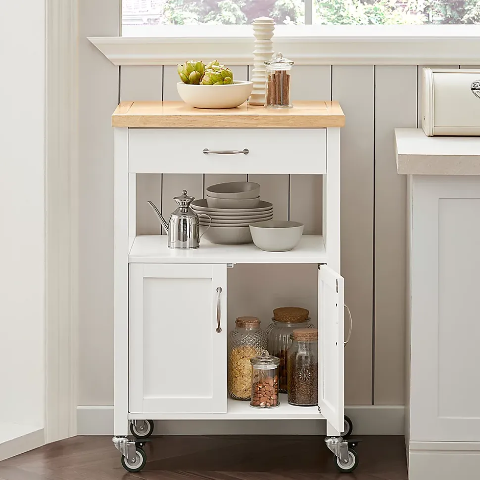 Meuble de Rangement à roulettes,Caisson Roulant, Chariot,Blanc,FKW22-WN,SoBuy