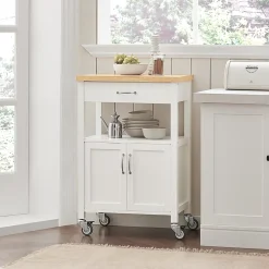 Meuble de Rangement à roulettes,Caisson Roulant, Chariot,Blanc,FKW22-WN,SoBuy