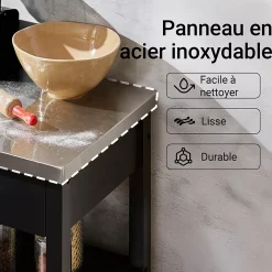 Meuble de Rangement à roulettes,Caisson Roulant, Chariot,Noir,FKW22-SCH,SoBuy