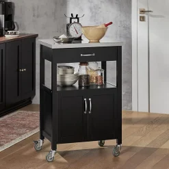 Meuble de Rangement à roulettes,Caisson Roulant, Chariot,Noir,FKW22-SCH,SoBuy