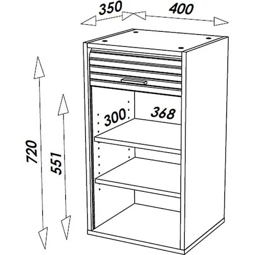 Meuble haut cuisine Alu BEAUX MEUBLES PAS CHERS 40x35x72 cm