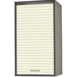 Meuble haut cuisine SIMMOB 40x35x72 cm noir rideau Ciel étoilé jaune