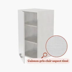 Meuble haut de cuisine - 40 cm - Caisson coloris Lino