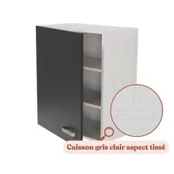 Meuble haut de cuisine - 60 cm - Caisson coloris Lino