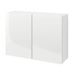 Meuble haut de cuisine avec 2 portes GoodHome Stevia blanc L. 100 x H. 72 cm