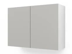 Meuble haut de cuisine avec 2 portes GoodHome Stevia gris mat L. 100 x H. 72 cm