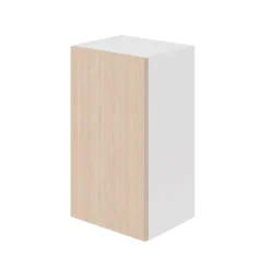 Meuble haut de cuisine avec 1 porte GoodHome Chia effet chêne clair et blanc L. 40 x H. 72 cm