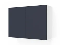 Meuble haut de cuisine avec 2 portes GoodHome Stevia bleu L. 100 x H. 72 cm