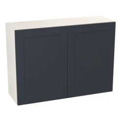 Meuble haut de cuisine avec 2 portes GoodHome Artemisia bleu L. 100 x H. 72 cm