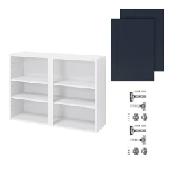 Meuble haut de cuisine avec 2 portes GoodHome Artemisia bleu L. 100 x H. 72 cm