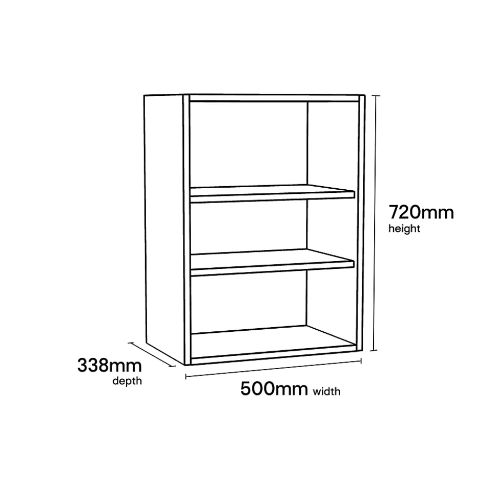 Meuble haut de cuisine avec 1 porte GoodHome Stevia blanc L. 50 x H. 72 cm