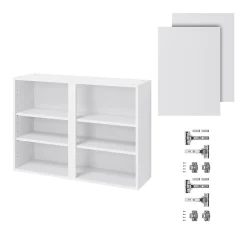 Meuble haut de cuisine avec 2 portes GoodHome Garcinia blanc brillant L. 100 x H. 72 cm