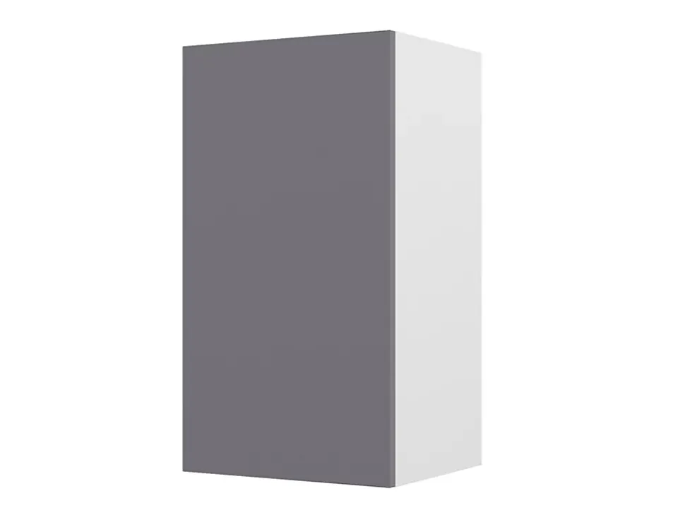 Meuble haut de cuisine avec 1 porte GoodHome Stevia gris brillant L. 40 x H. 72 cm