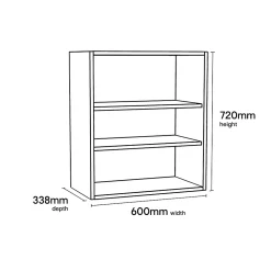 Meuble haut de cuisine avec 1 porte GoodHome Stevia blanc L. 60 x H. 72 cm