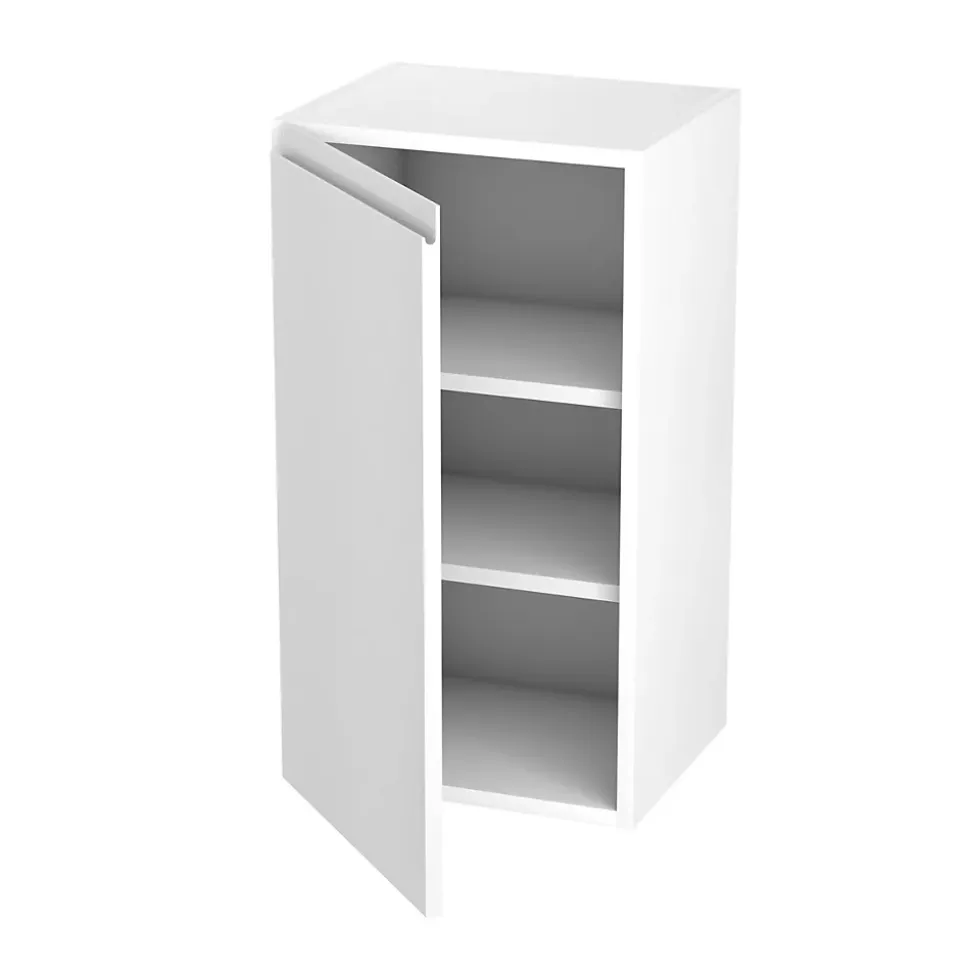 Meuble haut de cuisine avec 1 porte GoodHome Garcinia blanc brillant L. 40 x H. 72 cm