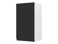 Meuble haut de cuisine blanc mat avec 1 porte noir mat l.40 x H.72 cm GoodHome Garcinia