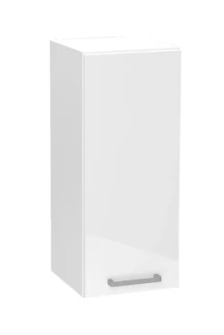 Meuble haut de cuisine coloris blanc avec 1 porte - longueur 30 x profondeur 28 x hauteur 72 cm