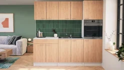 Meuble haut de cuisine Primalight 2 porte L. 80 cm chêne