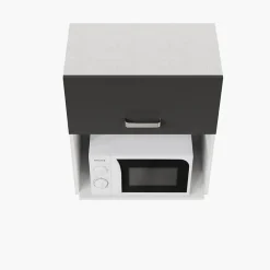 Meuble micro-ondes - 60 cm - Caisson coloris Lino