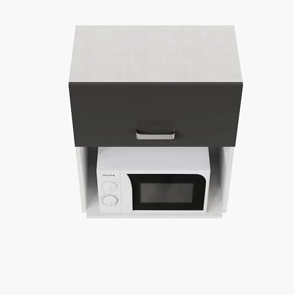 Meuble micro-ondes - 60 cm - Caisson coloris Lino