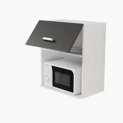 Meuble micro-ondes - 60 cm - Caisson coloris Lino