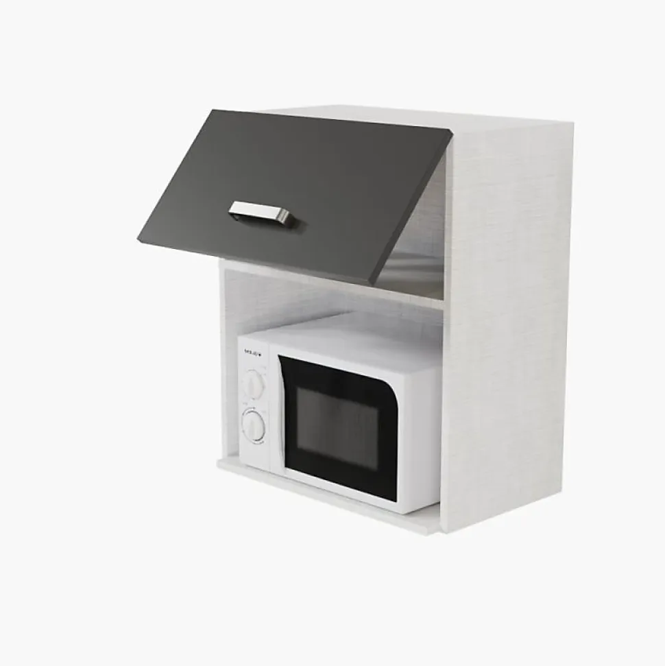 Meuble micro-ondes - 60 cm - Caisson coloris Lino