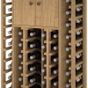 Meuble Range Bouteille de vin Série Godello en Chêne massif 44 bouteilles avec cabinet supérieur