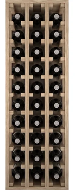 Meuble Range Bouteille de vin Série Godello en Chêne massif 30 bouteilles