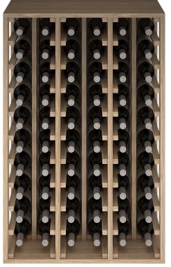 Meuble Range Bouteille de vin Série Godello en Chêne massif 60 bouteilles