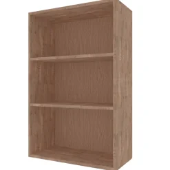 Meuble Range Bouteille de vin Série Godello en Chêne massif armoire 2 tablettes