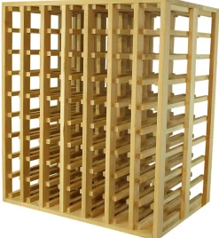 Meuble Range Bouteille de vin Série Godello en Chêne massif 140 bouteilles double profondeur