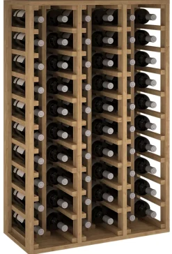 Meuble Range Bouteille de vin Série Godello en Pin Clair 60 bouteilles