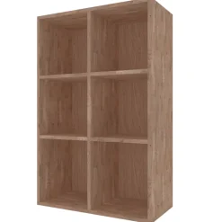 Meuble Range Bouteille de vin Série Godello en Chêne massif armoire 6 cubes