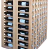 Meuble Range Bouteille de vin Série Godello double en Pin Clair 140 bouteilles
