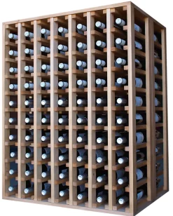 Meuble Range Bouteille de vin Série Godello double en Pin Clair 140 bouteilles