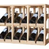 Meuble Range Bouteille de vin Série Godello en Chêne massif présentoir 6 bouteilles avec LED