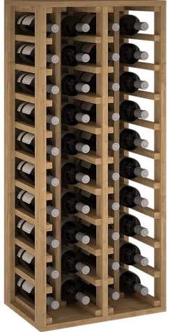 Meuble Range Bouteille de vin Série Godello en Pin Clair 40 bouteilles