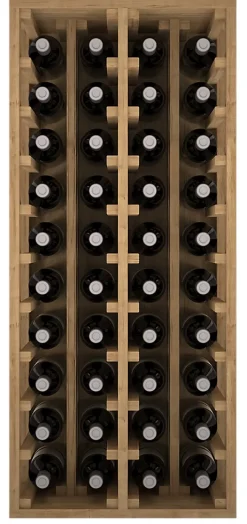 Meuble Range Bouteille de vin Série Godello en Pin Clair 40 bouteilles