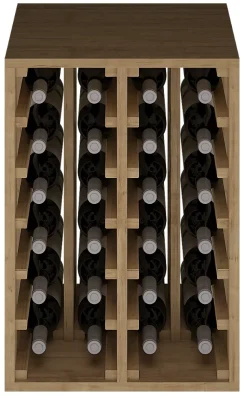 Meuble Range Bouteille de vin Série Godello en Pin Clair 24 bouteilles